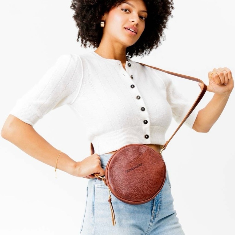Portland Leather Circle Crossbody Large With Mini Daisy Wallet Nutmeg